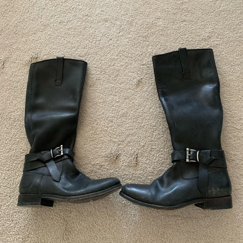 Classic Frye Melissa Strap Belt tall r Knee-High Riding boots Size 6 B
